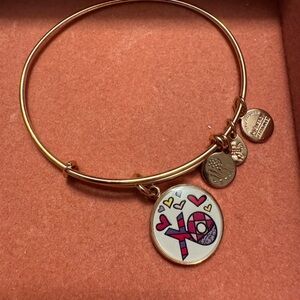 Alex and Ani Gold Love Charm Bracelet